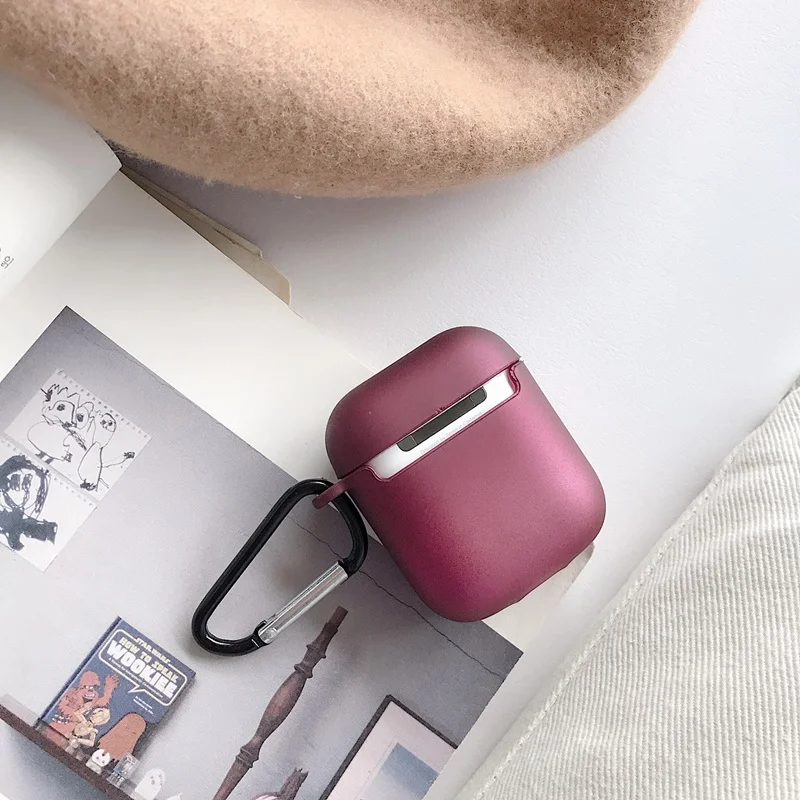 Оригинальный чехол для беспроводных Bluetooth наушников Apple Airpods 1 2 мягкий