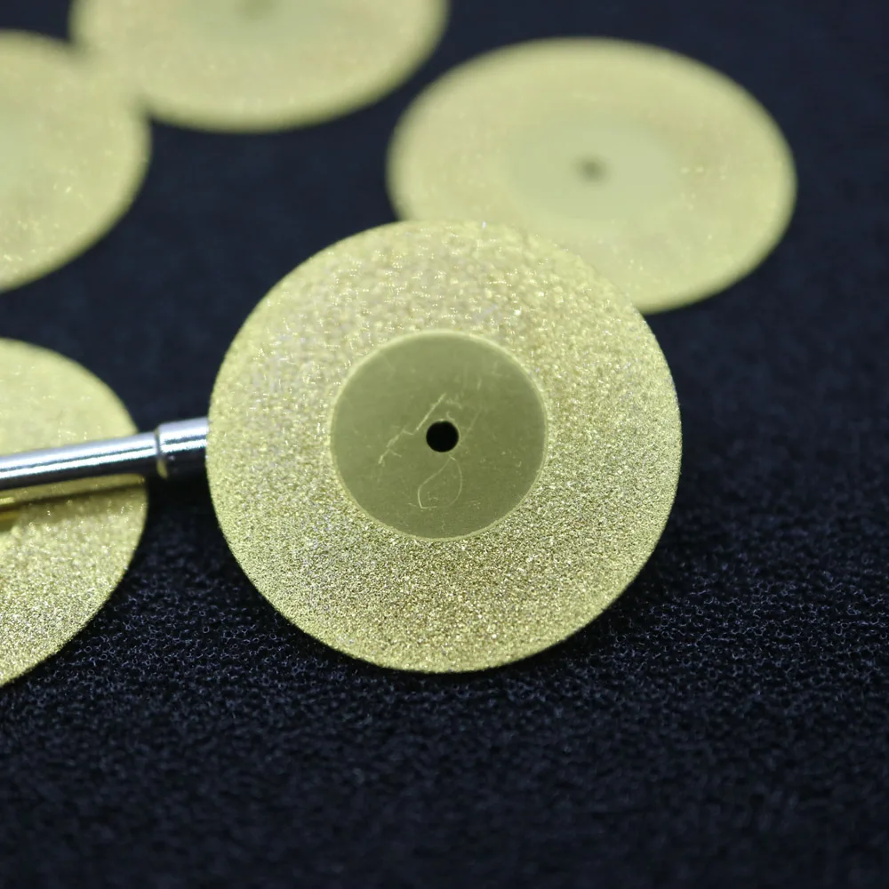5pcs dental lab Diamond Cutting Discs Titanium Coating Cut Wheel Set For Rotary Tool 22*0.45mm