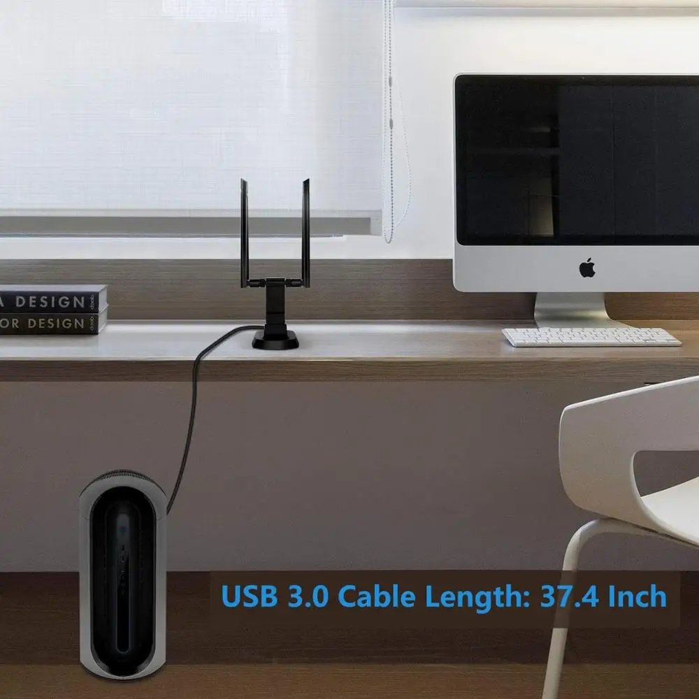 JZYuan WIFI USB адаптер 5 ГГц двухантенная сетевая карта 1200 Мбит/с 3 0 Новая беспроводная