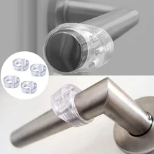 Door-Stopper Buffer Furniture-Protective Bumper-Walls Silica-Gel Transparent 4pcs