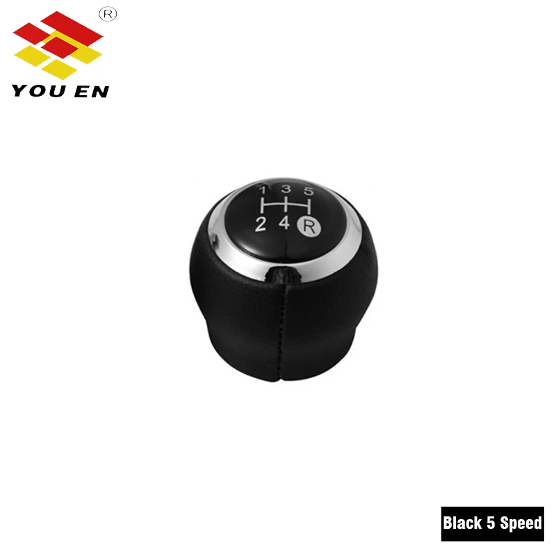 YOUEN 5 6 Speed Shift Knob Cap Cover Lever Stick Pen for Toyota Corolla Verso Auris Yaris RAV4 2007 2008 2009 2010-2013 - Название цвета: 5 Speed Black