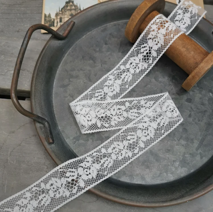 4 Meters Lace Ribbon Fabric Webbing Decoration Gift Packing Polyester Material DIY Accessories