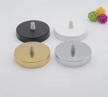 Black/White/Silver/Gold 10cm Ceiling Plate Iron Pendant Lamp Bases DIY +Lock Line Rubber