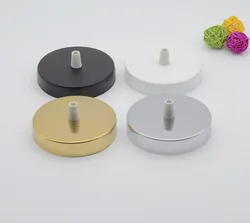 Black/White/Silver/Gold 10cm Ceiling Plate Iron Pendant Lamp Bases DIY +Lock Line Rubber