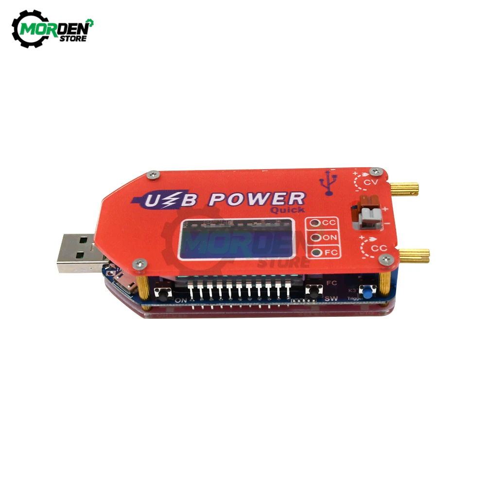 QC3.0 2.0 USB CC/CV DC-DC 4-13V  1-30V 0-2A 15W 디지털 조정 가능 스텝 업 다운 부스트 벅 전원 공급 장치 모듈 LCD 전압계