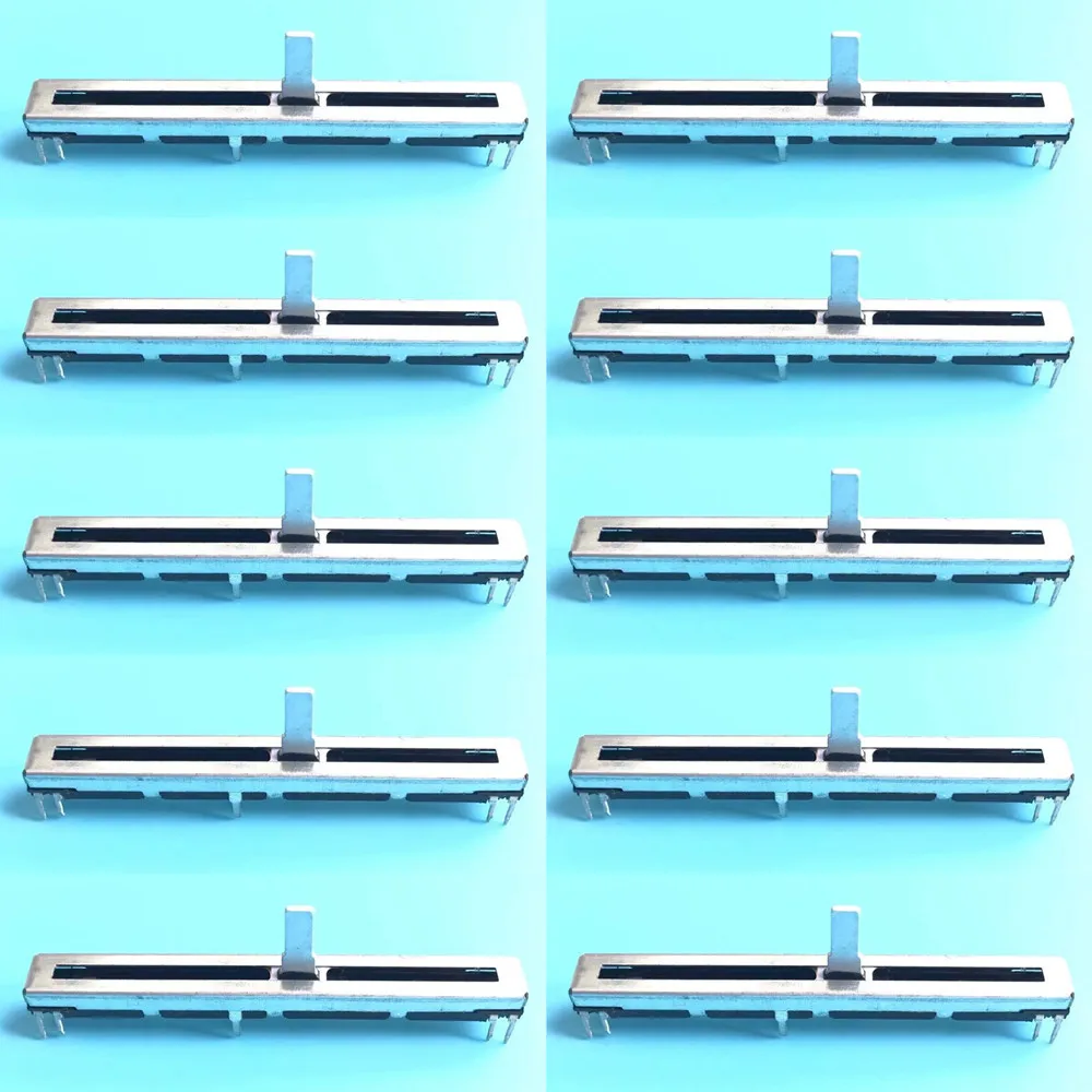 10pcs for Mickey MACKIE mixer fader potentiometer 75MM long double- A50K X2 Potentiometer Stereo Slide 2-channel