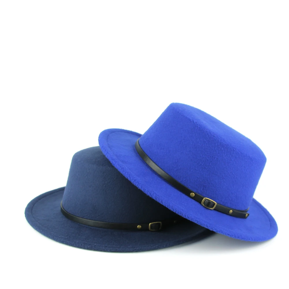 Женская Фетровая Шляпа Fedora, зимние шляпы с широкими полями, осенняя мода, церковная женская имитация шерсти, мужская шляпа-котелок, Панама, сомбреро, Кепка