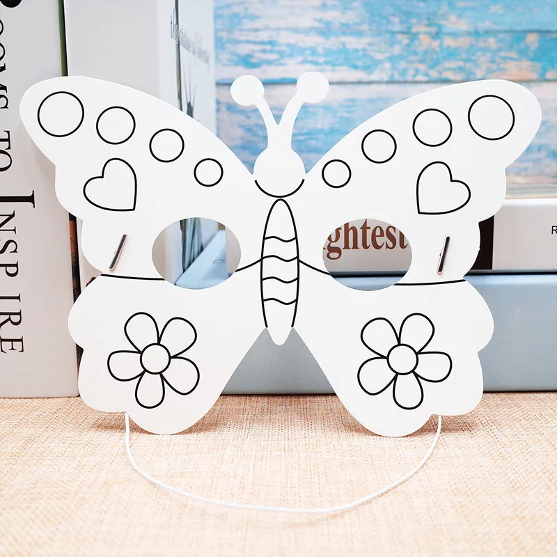 Дети DIY цветные Мультяшные животные картина маска детский сад дошкольные творческие игрушки для рисования для детей граффити искусство ремесла игрушки - Цвет: Butterfly