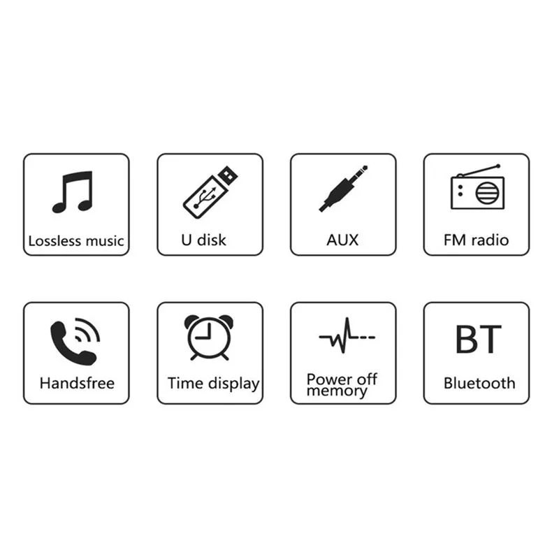 Auto Radio 12V AUX Classic Car Stereo Audio Hands-Free Bluetooth Kit FM Receiver Car MP3 Multimedia Player With Time Display