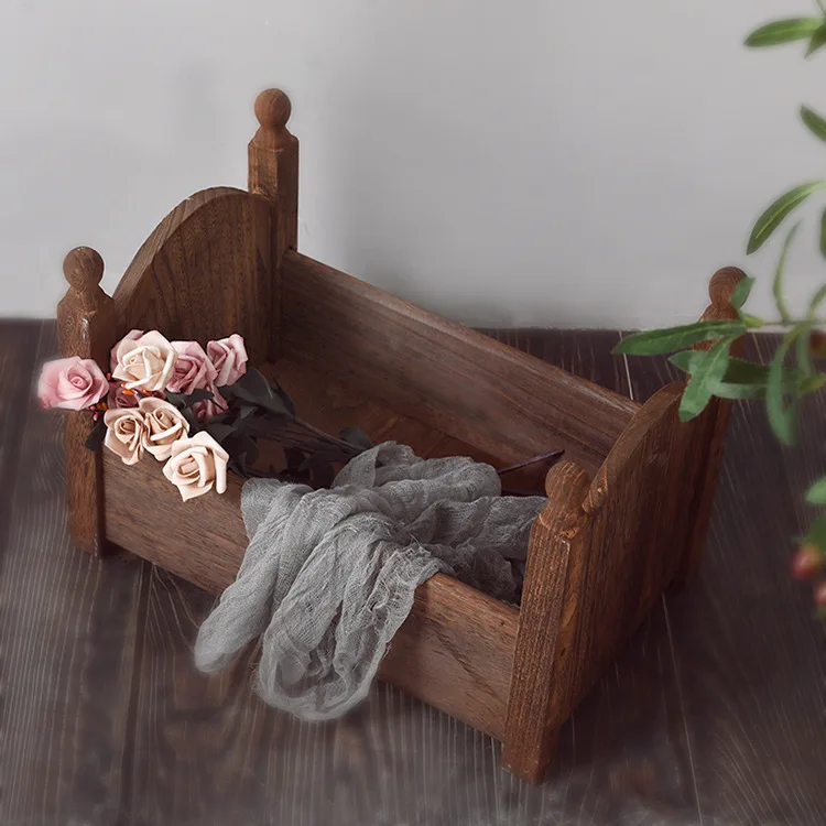 Dvotinst новорожденный реквизит для фотосъемки для малышей Ретро деревянный позирует Мини-кровать Cribs Fotografia аксессуары студийные фотосессии реквизит