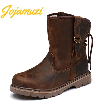 

Men Genuine Leather Martins Boots Hiking Boots British Retro Tooling Handmade Buckle Casual Fashion Hunting Boots Clambing shoes