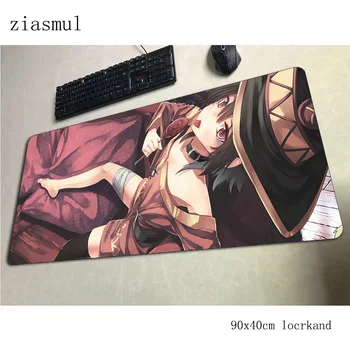 

megumin pad mouse thick computer gamer mouse pad 900x400x3mm padmouse big anime mousepad ergonomic gadget office desk mats