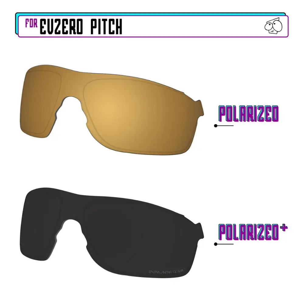 

EZReplace Polarized Replacement Lenses for - Oakley EVZero Pitch Sunglasses - BlackPPlus-GunmetalP