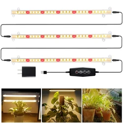 5 Dimmable Plants Grow Strips Light 3500K Full Spectrum Phyto Growth Lamp Expandable for Indoor Seedlings Phytolamp Grow Lights