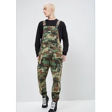 Monos vaqueros de camuflaje para hombre, peto de mezclilla, pantalones de trabajo Cargo, pantalones de motorista informales
