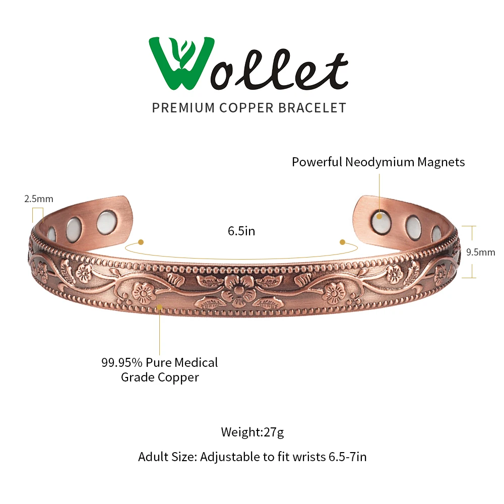 Био магнитный браслет из чистой меди для мужчин и женщин|copper cuff bracelet|cuff braceletscuff