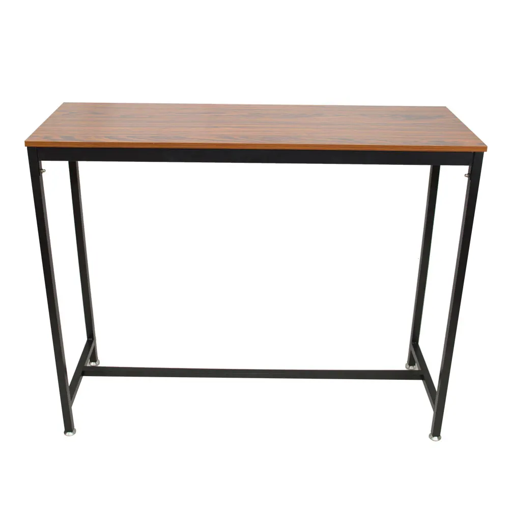 Pub Bars Wooden Table Vintage Rectangular Table With Metal Frame