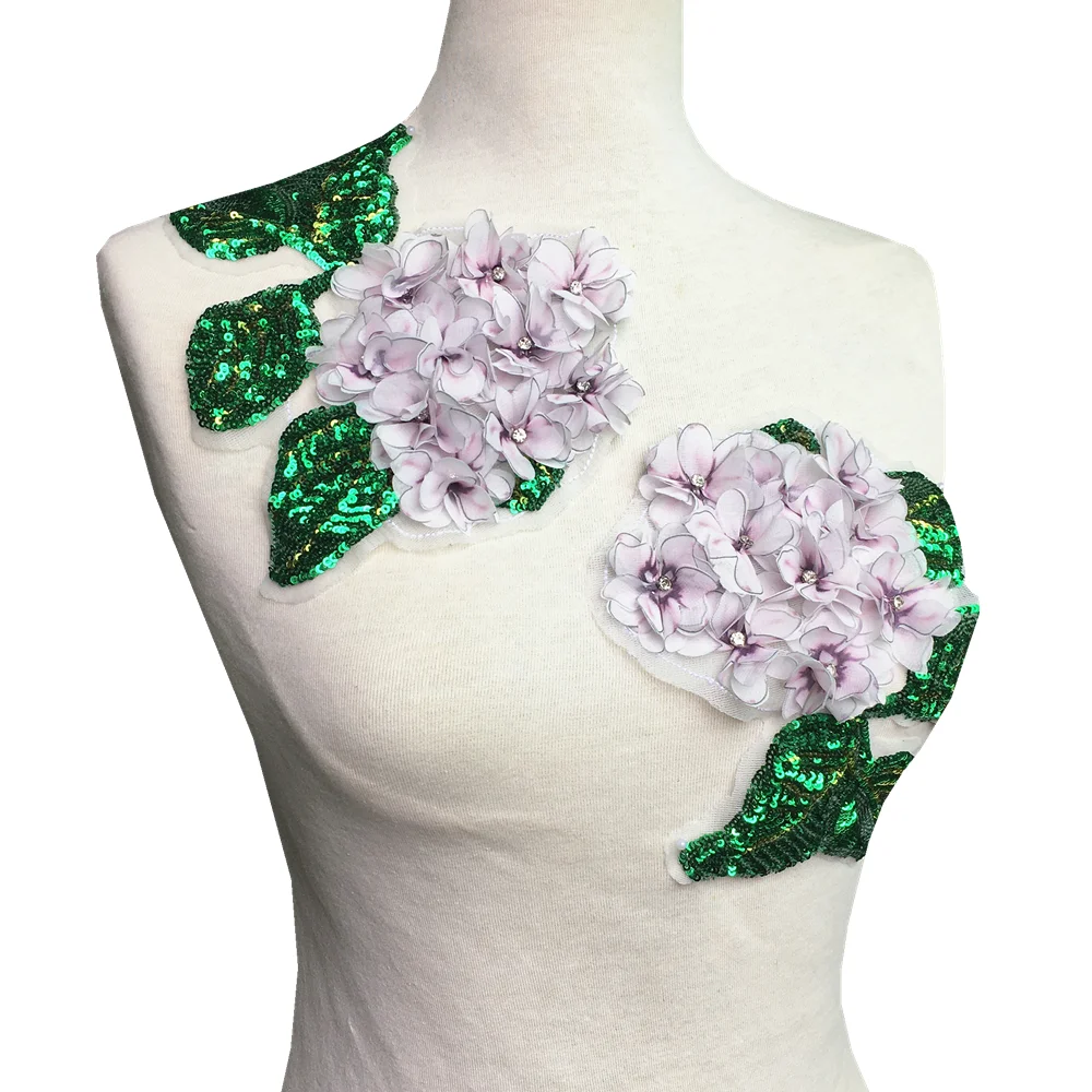 3-Piece Sew-On Beaded Cactus Patches - Sequin Applique For DIY Clothing, Hats & Bags