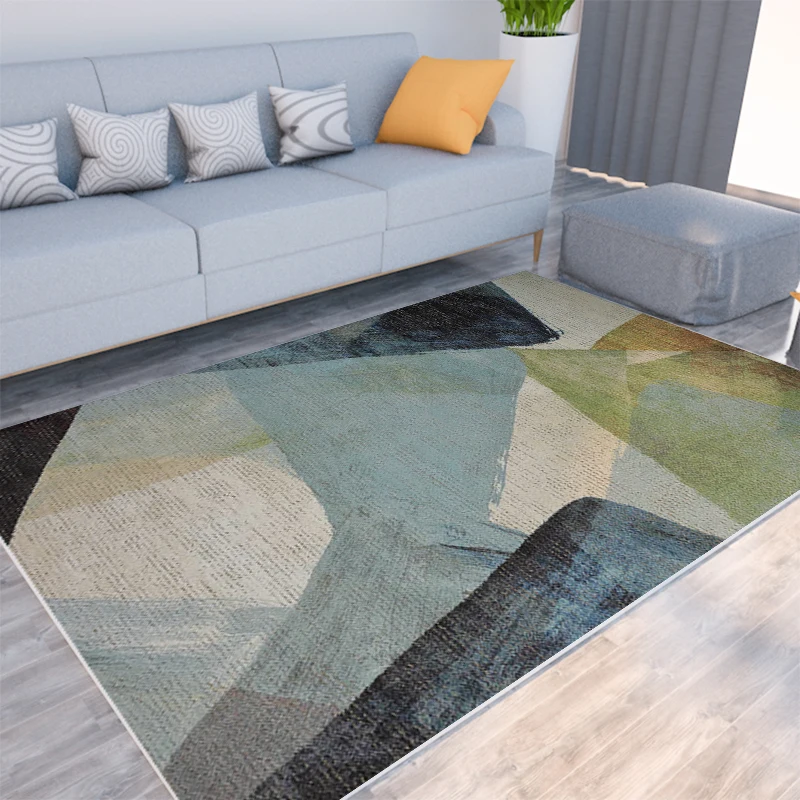 Geometric Modern Soft Nordic Carpets For Living Room Anti Slip Antifouling Area Rug In Bedroom Parlor Factory Direct Supply