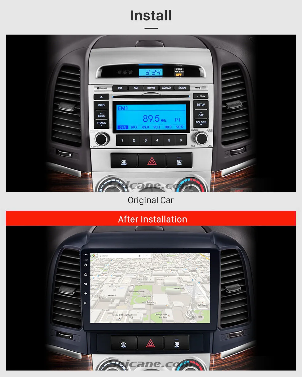 Sale Seicane Android 8.1/9.0 Quad Core Radio GPS Navi Car Unit Player for 2005-2012 HYUNDAI SANTA FE support Backup Camera DVR Wifi 1 Sale Seicane Android 8.1/9.0 Quad Core Radio GPS Navi Car Unit Player for 2005-2012 HYUNDAI SANTA FE support Backup Camera DVR Wifi 1