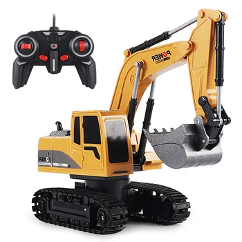 2.4Ghz 1:24 RC Excavator Toy 6 Channel RC Engineering Car Alloy And Plastic Excavator 6CH And 5CH RTR For Kids Christmas Gift 1