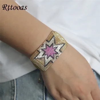 

Rttooas Gold Star MIYIKI Beaded Bracelet For Women Pulseras Mujer Moda 2020 Fashion Boho Jewelry Female Gift Adjustable Armband