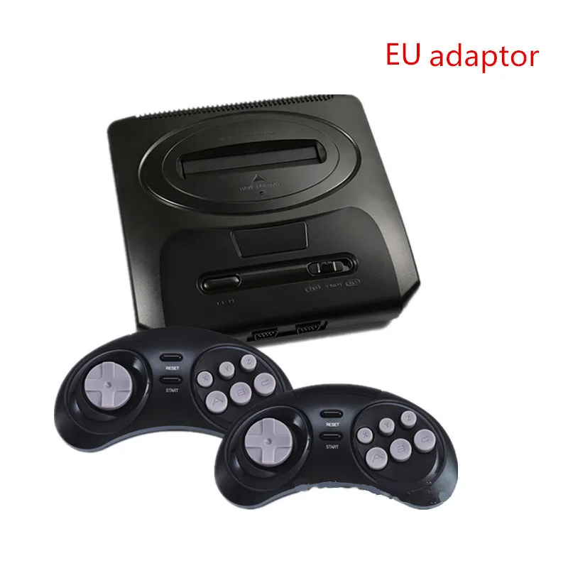 Черный GTIPPOR 16BIT HD MEGA DRIVE2 MD2 ТВ Видео игровая консоль с HDMI AV выход 2,4G беспроводной контроллер - Цвет: Черный