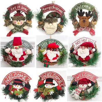 

Taoup Merry Christmas Garland Wreath Handing Ornaments Christmas Tree Ornaments Xmas Decors for Home Santa Claus Nole 2021 New