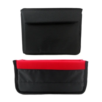 

HFES 2 Pcs Professional Shockproof Camera Bag Waterproof Partition Padded Camera Insert Black & Black+Red