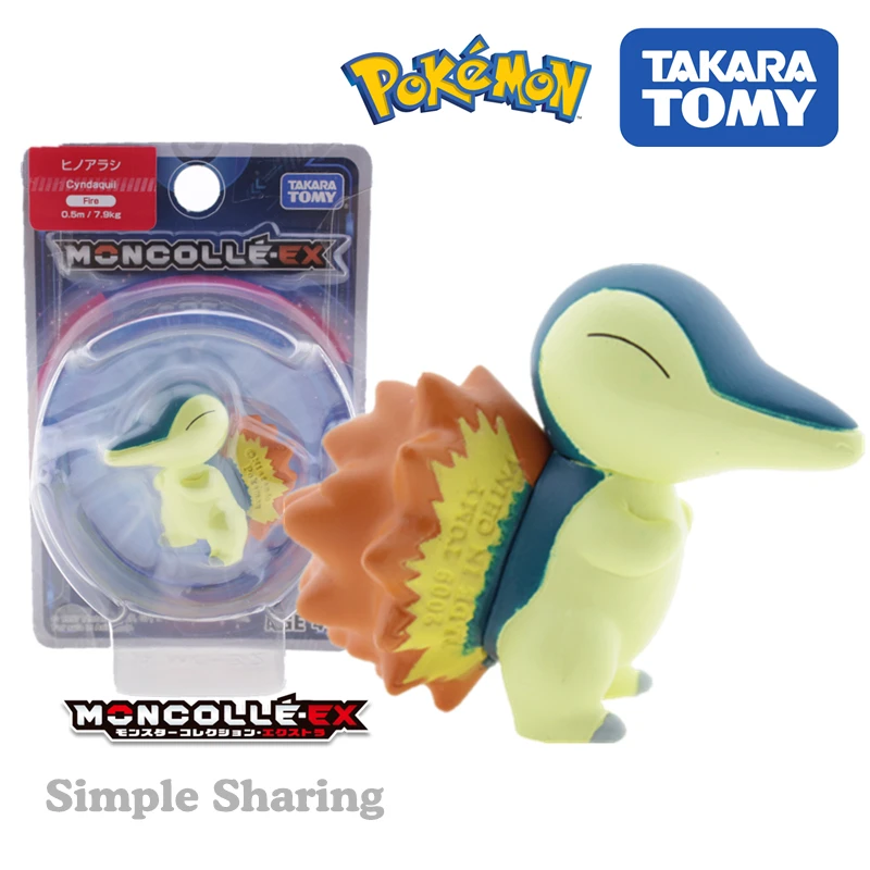Takara TOMY Tomica monglue Ex Pokemon 32 Cyndaquil Волшебные аниме детские игрушки марионетка литой