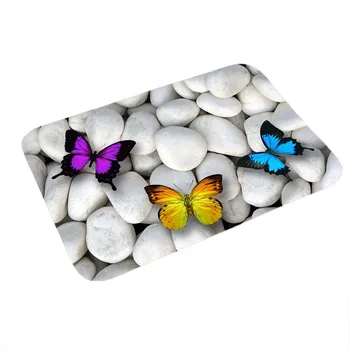 

cobblestone Splicing Plush Vintage Cassette Tape Indoor Doormat Non Slip Door Floor Mats Carpet Rugs Decor Porch Doormat