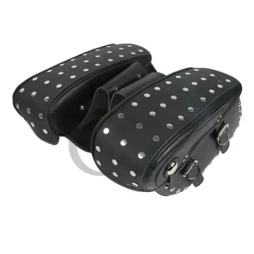 

Black Leather Saddlebags For Harley Davidson Softail Dyna Fat Bob FXDF Wide Glide FXDWG Super Glide Custom FXDC