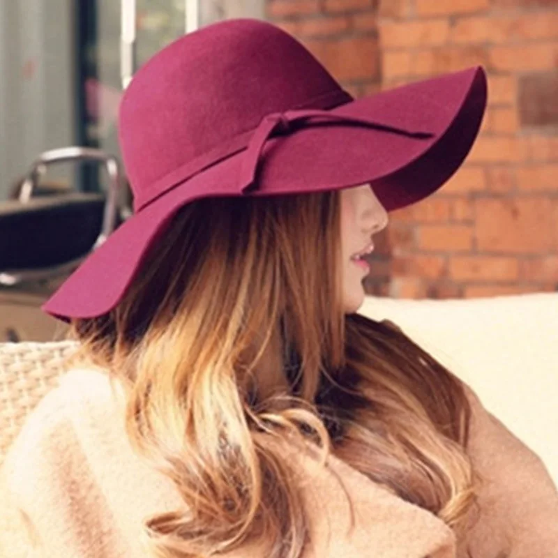 

Beach Hat Sunhat Hairy Bowknot Cap Ventilate Ladies Hat Women Fashion Korean Cute Elegant Popular Beauty