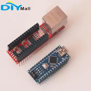 

Nano ENC28J60 Ethermet shield V1.0 and USB Nano V3.0 ATmega328P CH340G Chip 5V 16M Micro Controller Board