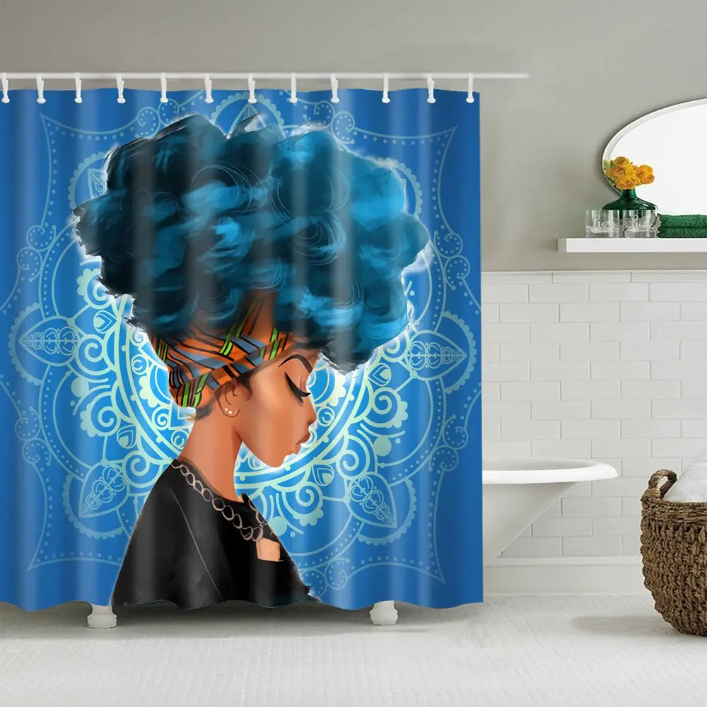 Африканка занавеска для душа черный арт водонепроницаемая ткань из полиэстера штора для ванной шторка для ванной