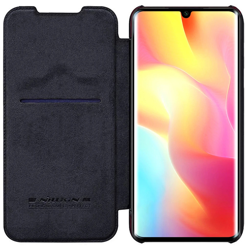 For Xiaomi Mi Note 10 Lite Flip case NILLKIN Qin Case For Xiaomi Mi Note 10 Lite cover Wallet Flip Leather Case