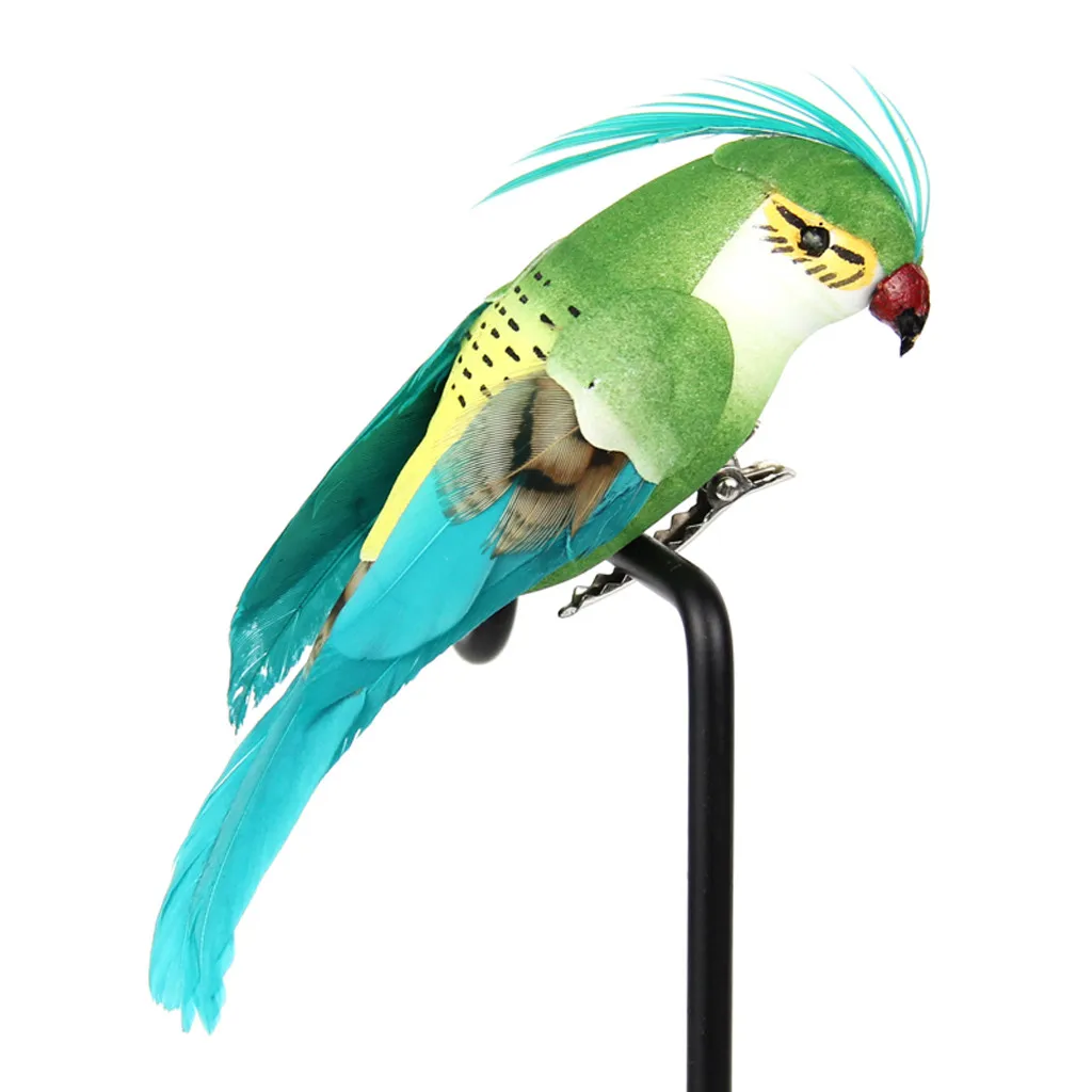 best selling products 12PC/Set Parrots Artificial Birds Model Outdoor Home Garden Lawn Tree Decor support dropshipping