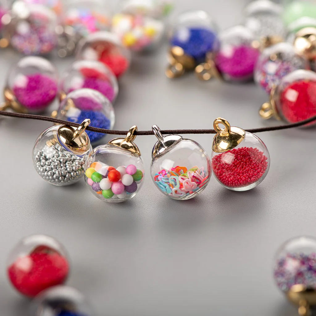 Perles de verre en alliage faites à la main, crochet creux, fabrication de bijoux, 10 pièces, 16 #2180