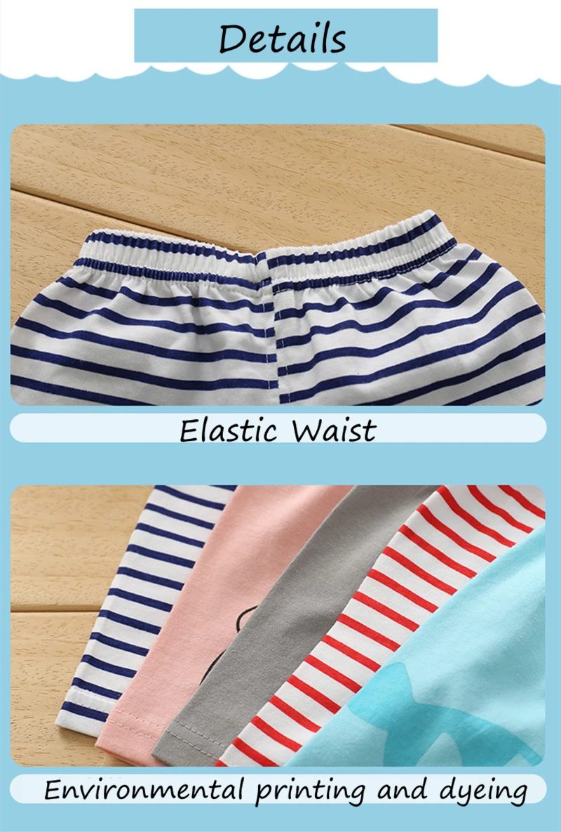 Boys Shorts Cotton Cartoon 7 Colors Baby Boy Summer Clothes Toddler Boys Costume Casual Shorts Kids Pants For Boy 9M-5T10