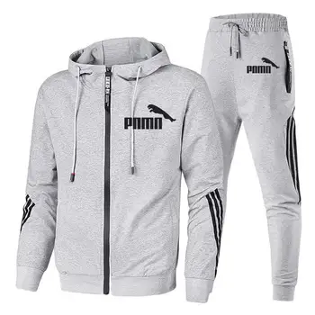 

2020 New Spring Casual Sweatshirt And Sweatpants Long Pants Hooded Long Sleeve Sportswear Outfit Street Tracksuit Men Outfits