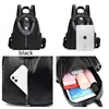 Women Leather Backpack 2022 Black Travel Shoulder Bag Soft School Bag For Teenage Girls Solid Color Rucksack Purse 6