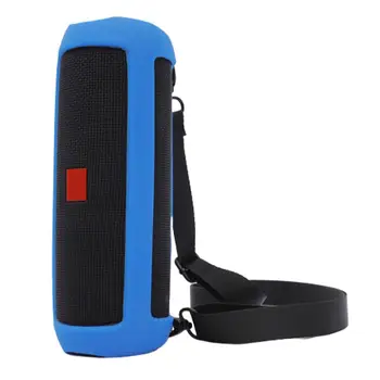 

HobbyLane Speaker Protective Cover Portable Silicone Shell for JBL Flip5 Storage Box With Should Strap for Outdoor Travel d18