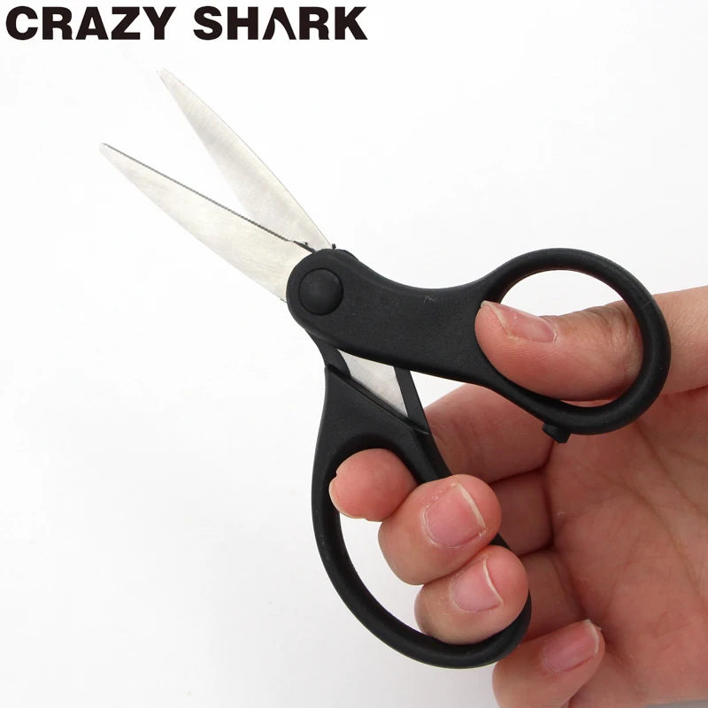 

Crazy Shark 1PCS Stainless Steel Small Fishing Scissors Pliers Line Cutter Lure Bait Scissor Goods For Fishing Tools 5.31inch