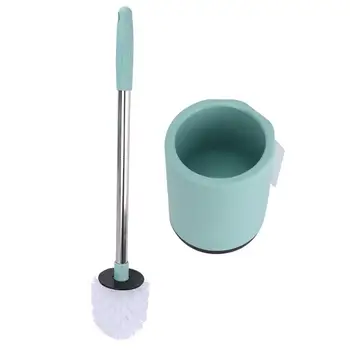 

Long Handle Toilet Brush Dead Corner Plastic Toilet Brush Base Holder Bathroom Toilet Cleaning Tools