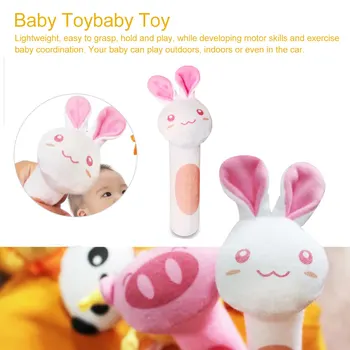 

Stick Grip Baby Toy Baby Rattle Cute Baby Toys Different Cartoon Animal Soft Toddler Plush Toy