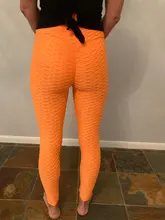 Mallas Push Up de cintura alta para mujer, pantalones de Yoga sexys, mallas para correr y Yoga informales de Color sólido