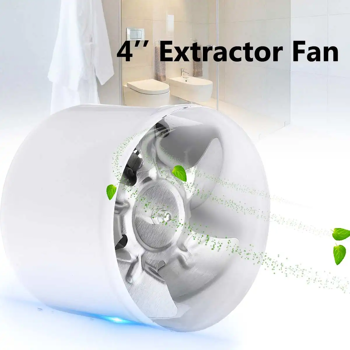 220V 4 inch Duct Exhaust Fan Pipe Vent 