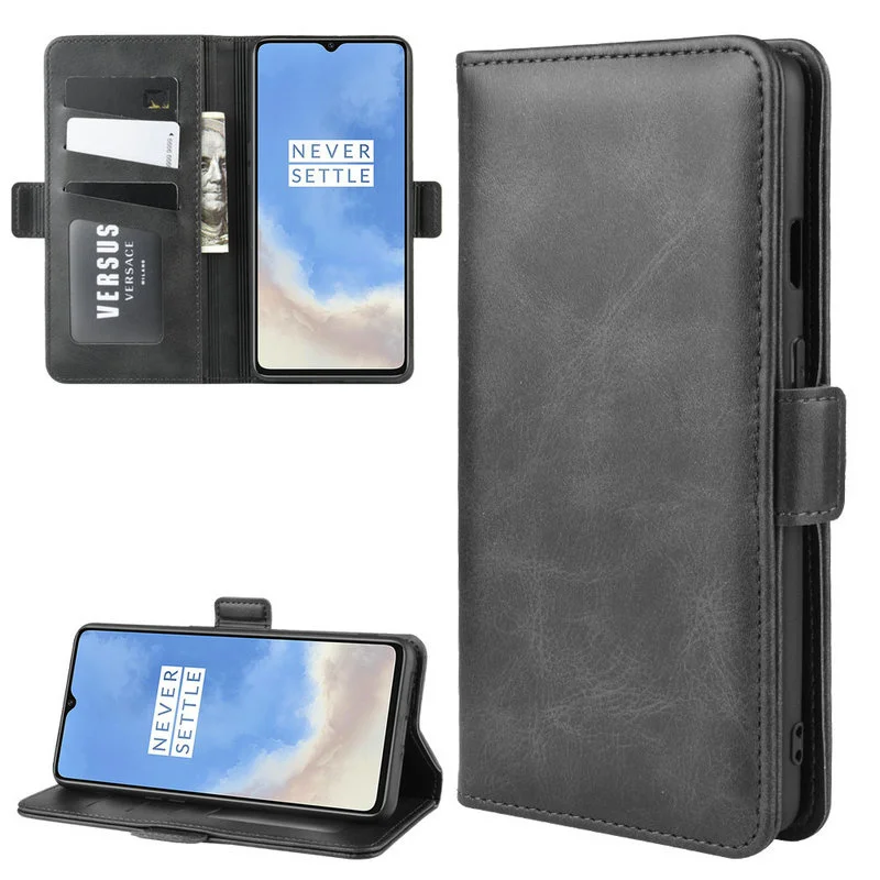 

For OnePlus 7 T Wallet Case for OnePlus 7T 7 T for OnePlus 7T Pro Double Flip Leather Cover Phone Case Capa Etui Fundas case