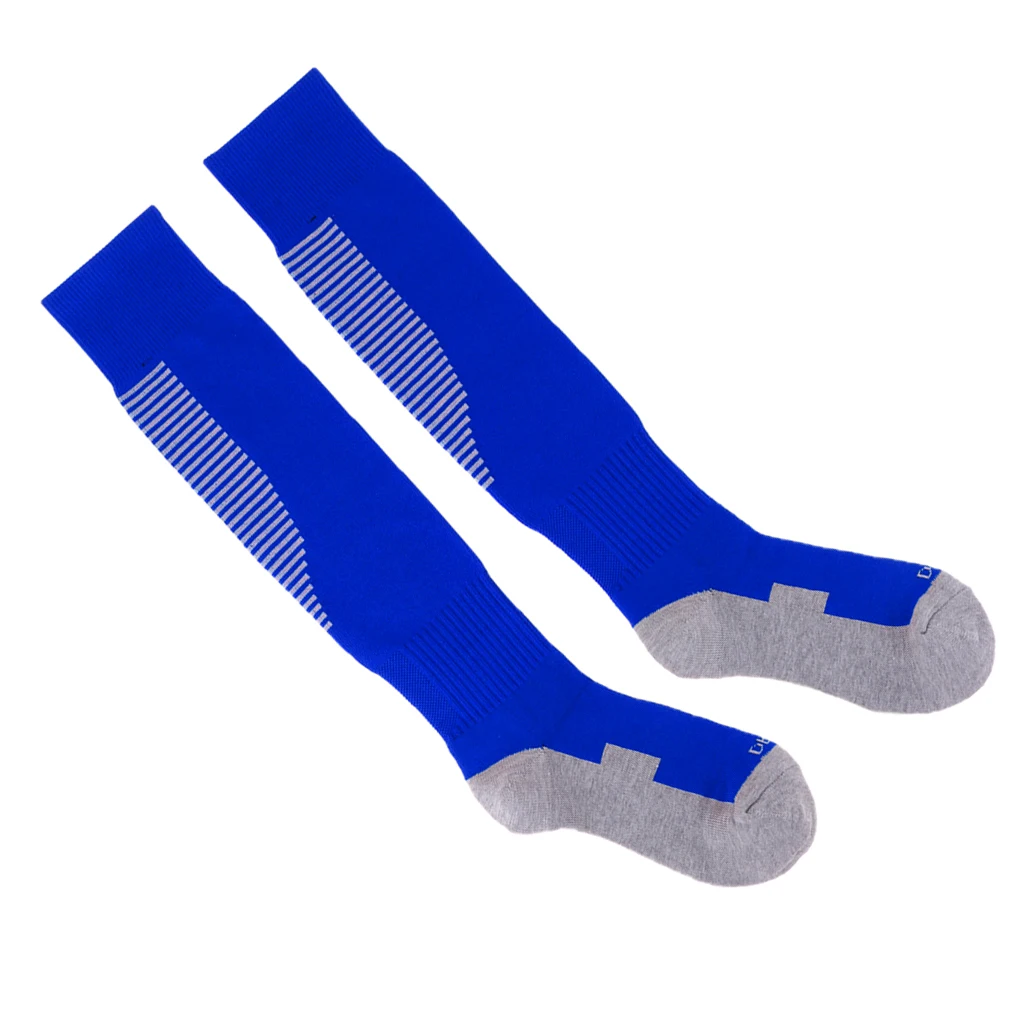 Football Socks Knee High Stripe Athletic Socks Sport Game Compression Stockings Breathable for Men Adults 
