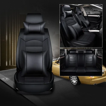 

WLMWL Universal Leather Car seat cover for Peugeot all models 206 307 407 207 2008 3008 508 208 308 406 301 car accessorie
